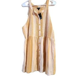 Torrid Yellow and White Striped Top